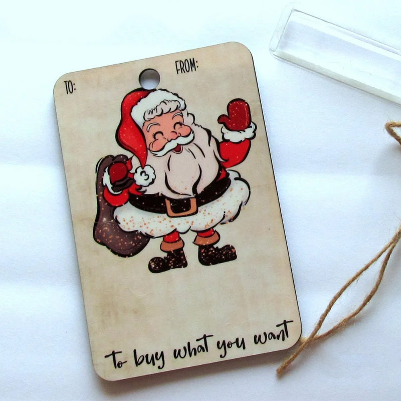 Santa Christmas money holder