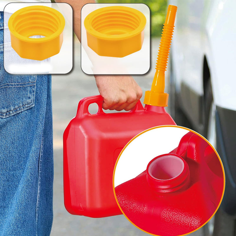 Upgraded replacement fuel can spout with flexible head