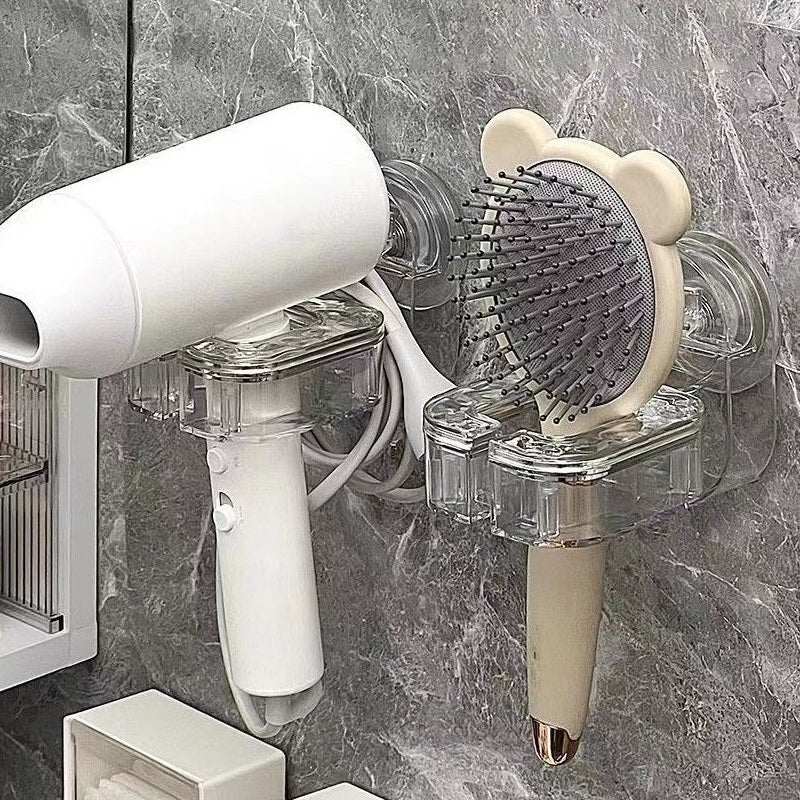 Rotating Hair Dryer Holder Without Drilling