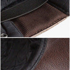 New winter hat for men with lambskin ear protection flat visor
