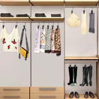 Space-saving portable travel hanger clips