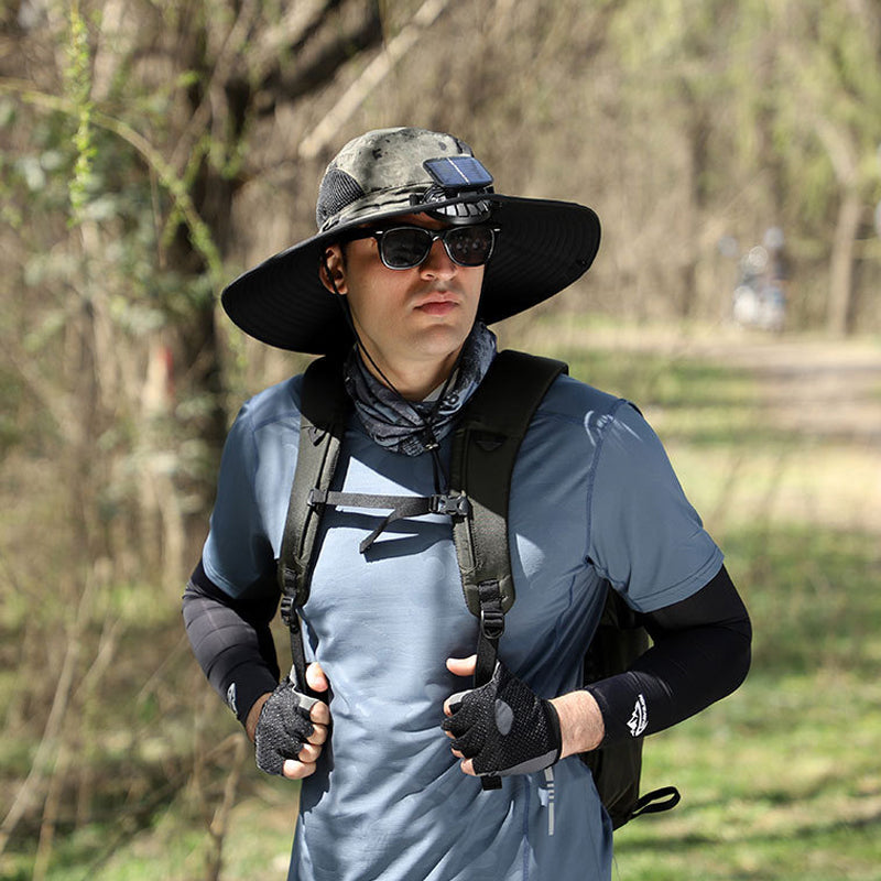 Solar and USB Charging Fan Outdoor Fishing Hat
