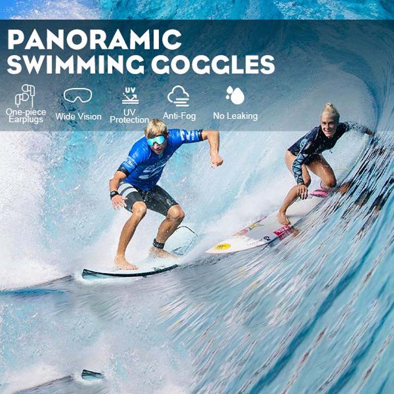 Wide-Angle Swimming Goggles with Anti-Fog Effect
