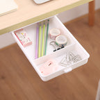 Concealed Under-Desk Storage Drawer with Push-to-Close Design