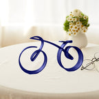 Minimalistic Bicycle Sculpture Wire Mesh Style