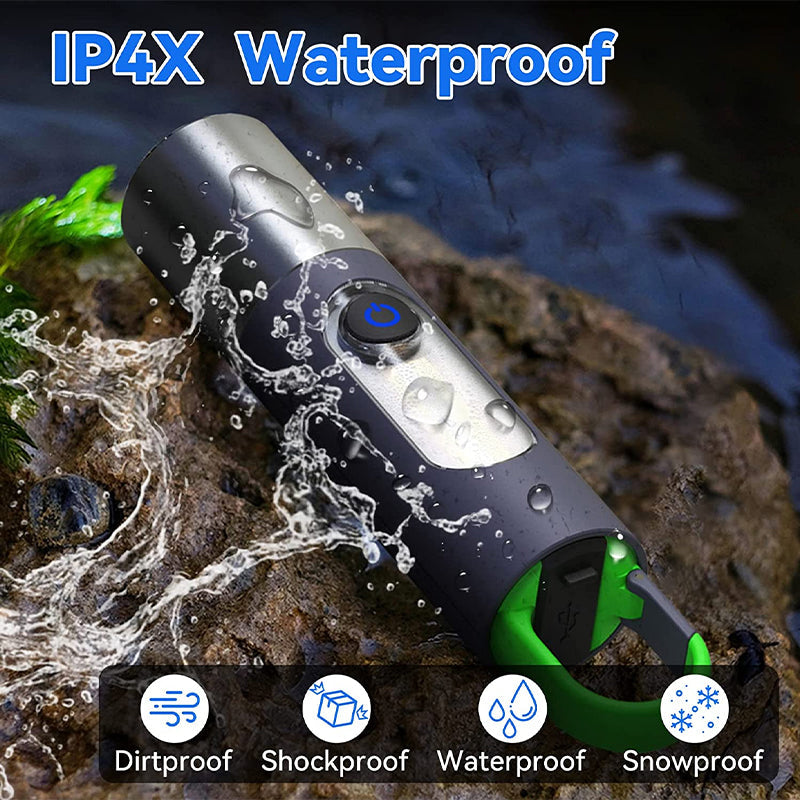Rechargeable LED Flashlight with 750-Lumen Output and 200 m Range