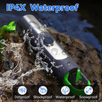 Rechargeable LED Flashlight with 750-Lumen Output and 200 m Range