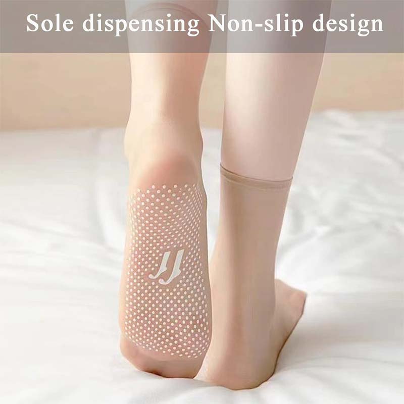 Spring Summer Invisible Non-Slip Crystal Silk Socks