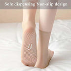 Spring Summer Invisible Non-Slip Crystal Silk Socks