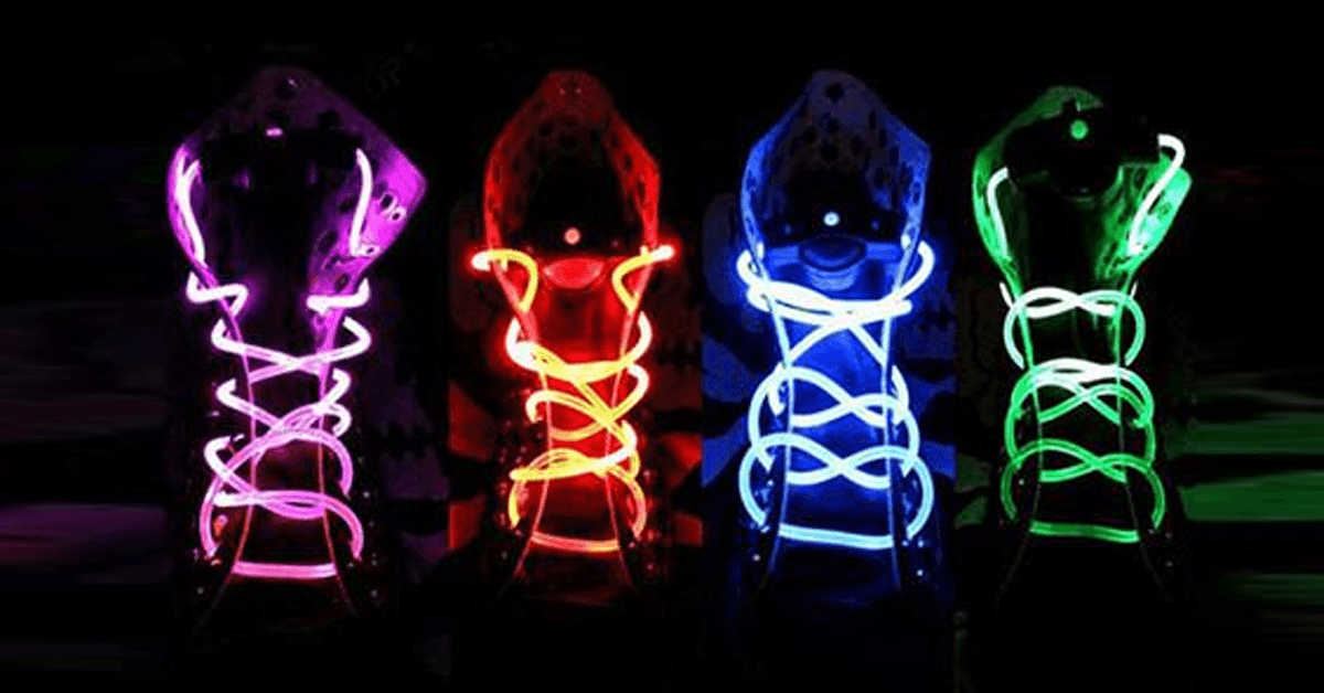 LED waterproof shoelaces - 3 modes - Various colors