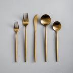 Minimalist Luxury Cutlery Set – 20 pieces, Titanium & Stainless Steel