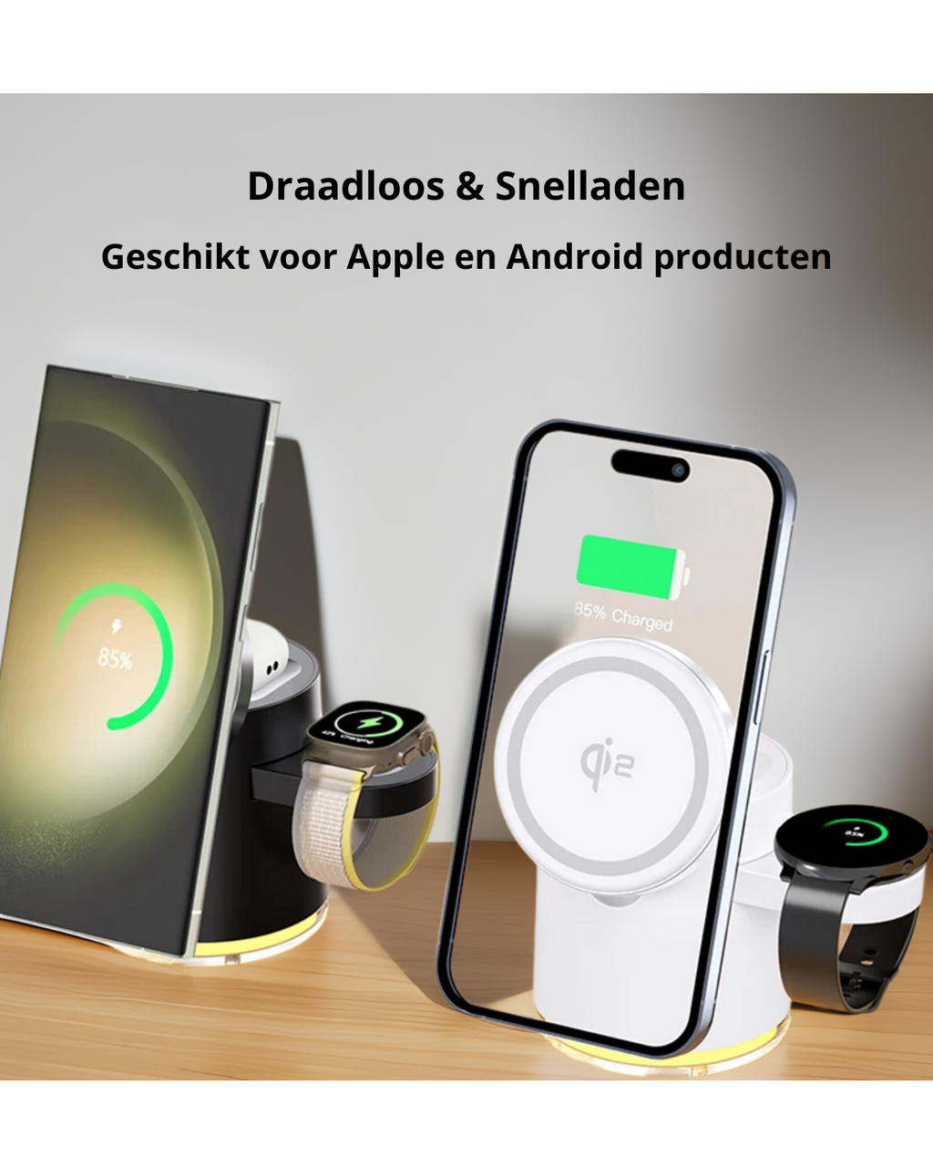 LuxDock Elite Charging Station | Luxury all-in-one solution for Apple & Android devices