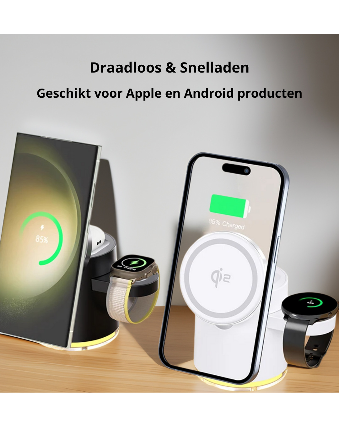 LuxDock Elite Charging Station | Luxury all-in-one solution for Apple & Android devices