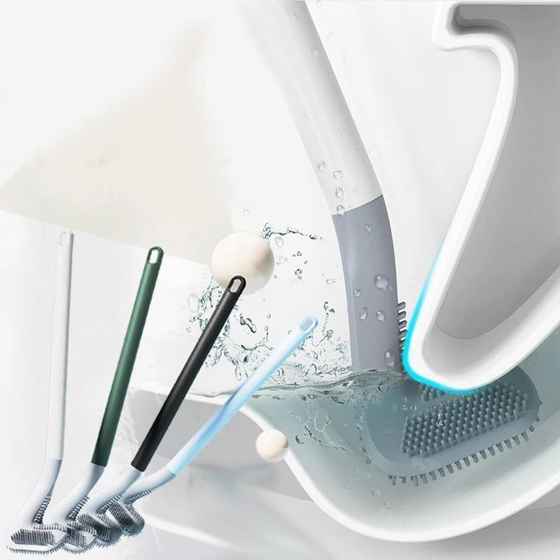 Long-handled toilet brush