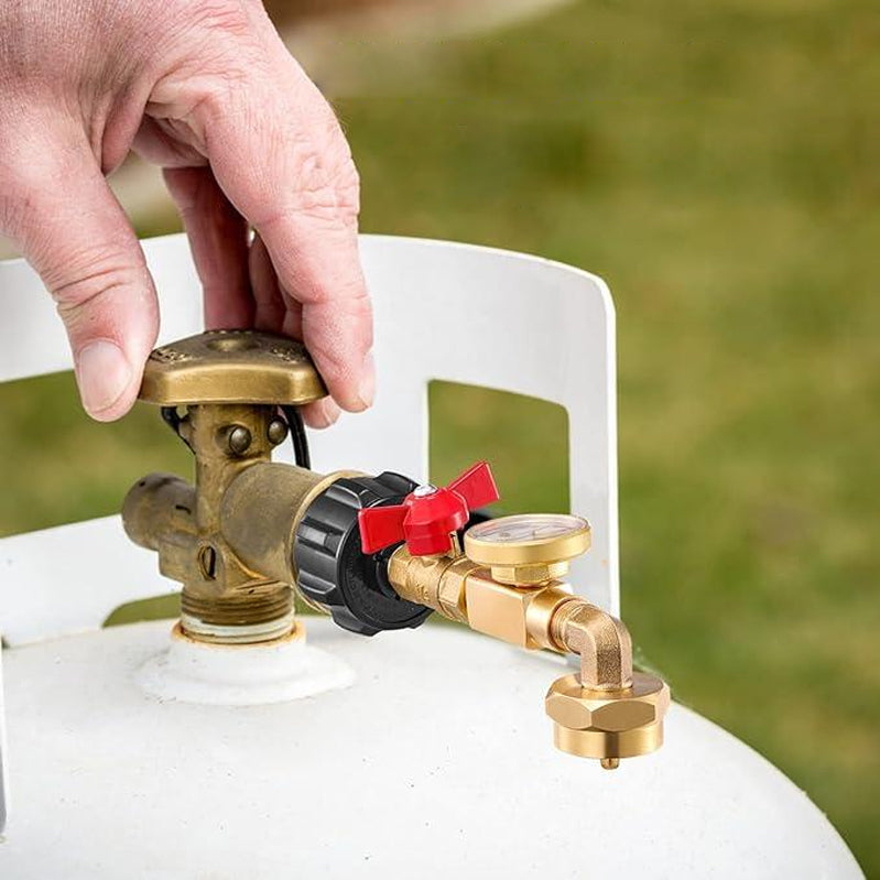Highly Rated Propane Refill Elbow Adapter with Tank Indicator