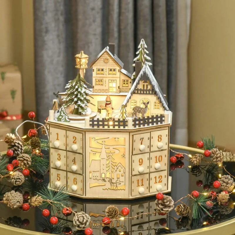 GlowFest – Advent calendar with LED lights and house design