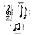 Black Music Note Wall Lamp