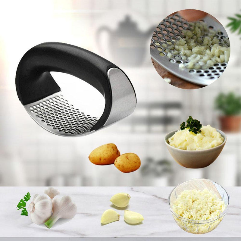 Simple manual garlic press