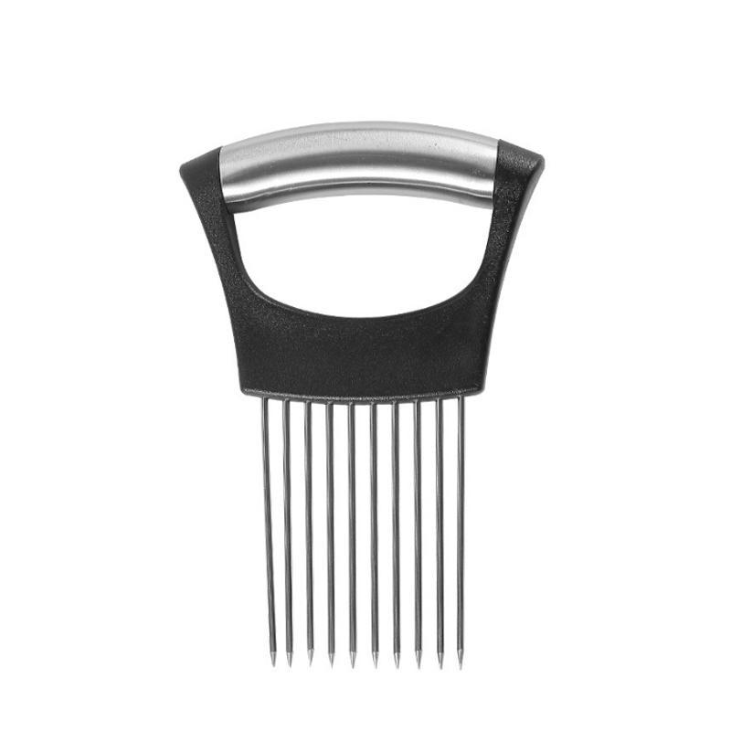Stainless Steel Onion Cutter Holder, Food Slicers Assistant Tomato Slicer Holder