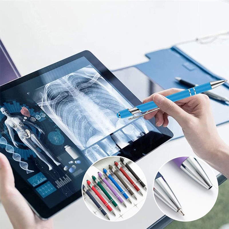 Metal Print Aluminum Ballpoint Pen, 8 Pieces