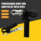 Professional Rivet Gun Adapter Kit 🛠With 4 different Nozzle Pins
