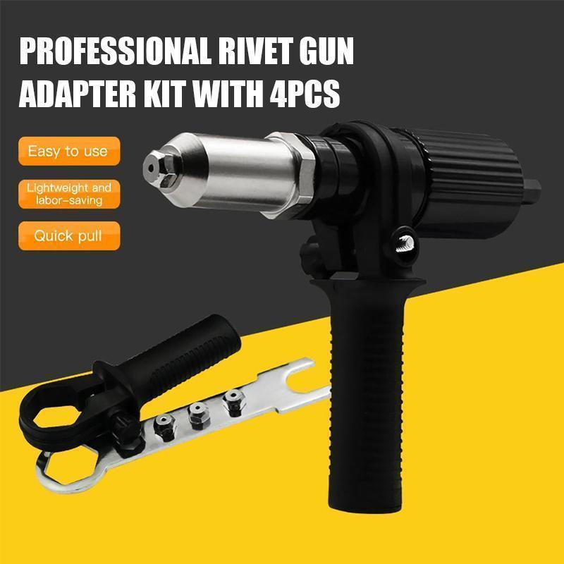 Professional Rivet Gun Adapter Kit 🛠With 4 different Nozzle Pins