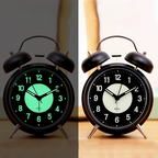 LuminousTime - Elegant Metal Alarm Clock with Gentle Lighting for Peaceful Mornings and Nights