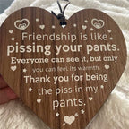 Friendship Wood Pendant Christmas Tree Decor (3 Pieces)