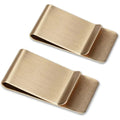 Elegant Stainless Steel Card Holder & Money Clip - 2-Pack
