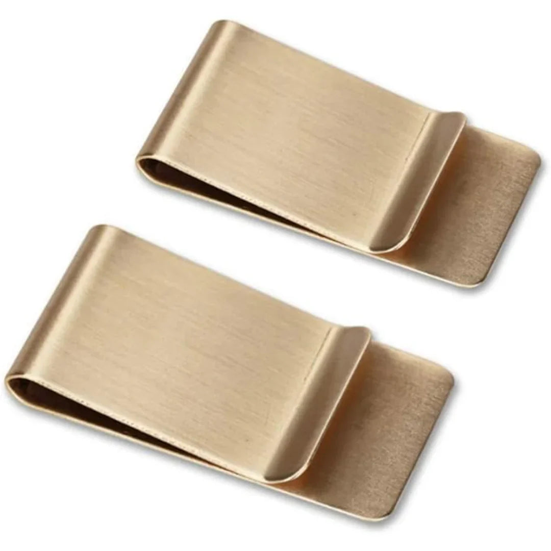 Elegant Stainless Steel Card Holder & Money Clip - 2-Pack