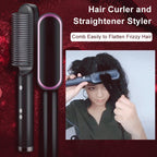 Hair straightening brush