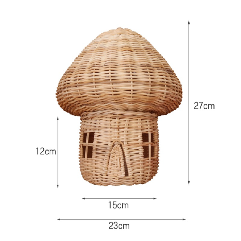Handcrafted Rattan Mushroom House Ornament – Beautiful Woven Decoration for Home