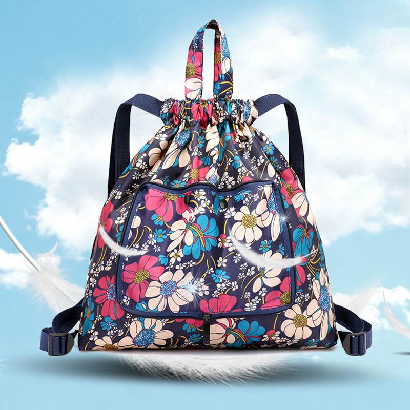 Multifunctional drawstring backpack