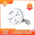 Universal storage round power strip
