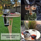 Outdoor portable do-it-yourself wine rack
