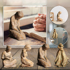 Sweet Hour of Prayer, beautiful hand-cast inspiring sculpture of a praying woman