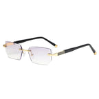Progressive reading glasses with high hardness and anti-blue light filter for distance and near viewing