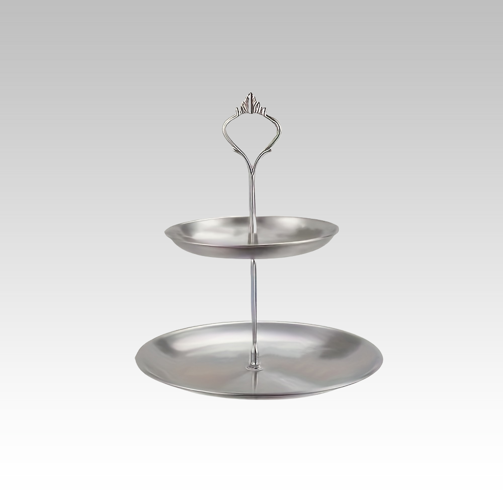 SteelTower - Elegant Triple Serving Plate for Parties