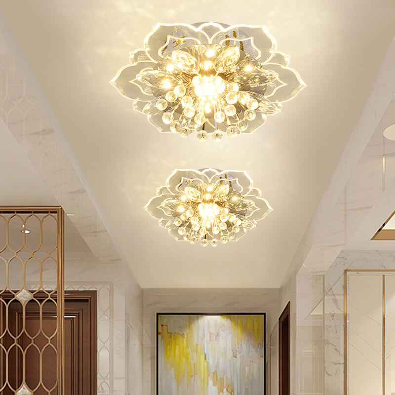 GlowPetal | LED Crystal Ceiling Light | Flower Shaped, RGB Color Changing & Energy Efficient