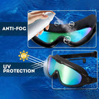 Wide-Angle Swimming Goggles with Anti-Fog Effect