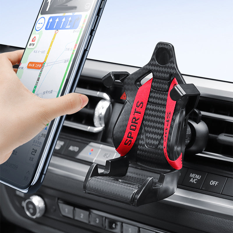 Racing seat with seatbelt