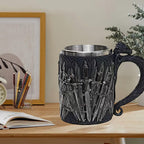 Creative Stainless Steel Medieval Mug Tankard for Beer Coffee