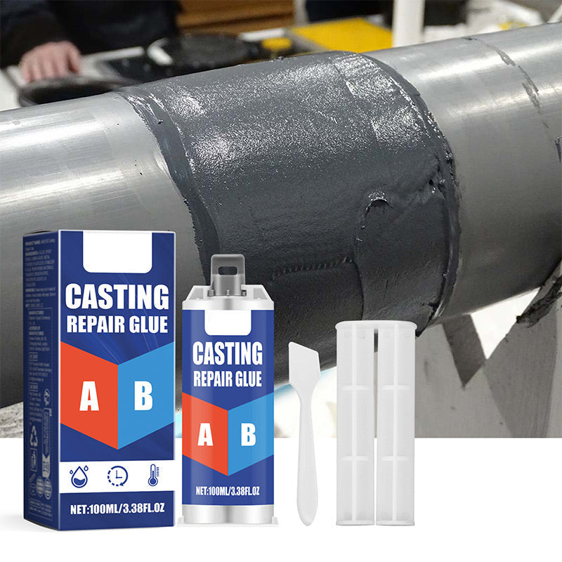 High temperature resistant metal casting repair adhesive
