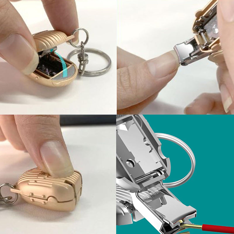 Portable Mini Foldable Nail Clipper Keychain