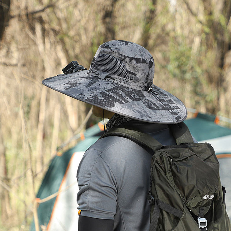 Solar and USB Charging Fan Outdoor Fishing Hat