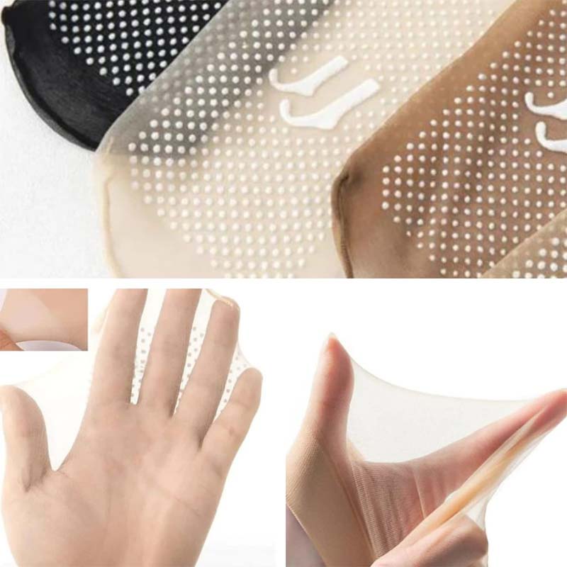 Spring Summer Invisible Non-Slip Crystal Silk Socks