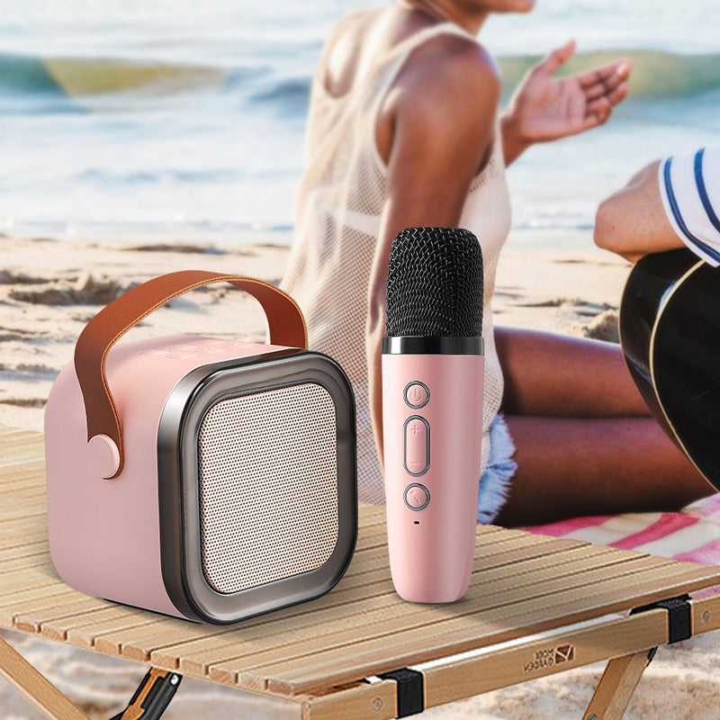 Mini Karaoke machine for children with wireless microphones