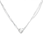 Necklace with magnetic heart pendant