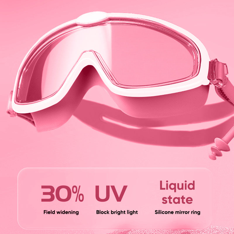 HD large frame waterproof and anti-fog swim goggles