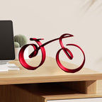 Minimalistic Bicycle Sculpture Wire Mesh Style